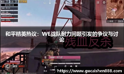 和平精英热议：WE战队耐力问题引发的争议与讨论
